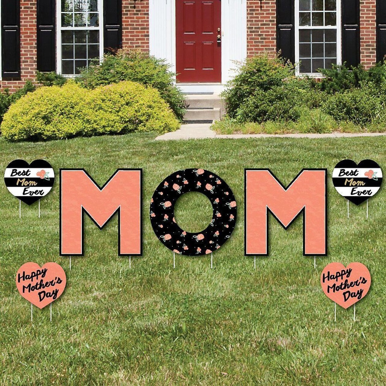 Big Dot of Happiness Best Mom Ever - Yard Sign Outdoor Lawn Decorations - Happy Mother's Day Yard Signs - Mom